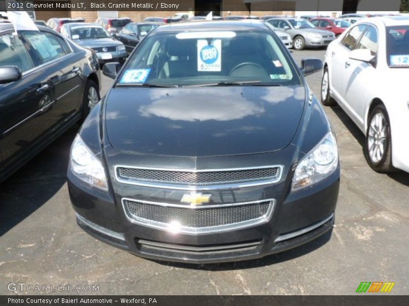 Black Granite Metallic / Ebony 2012 Chevrolet Malibu LT