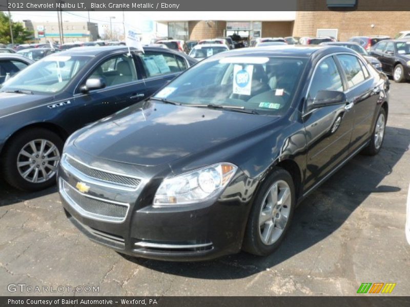 Black Granite Metallic / Ebony 2012 Chevrolet Malibu LT