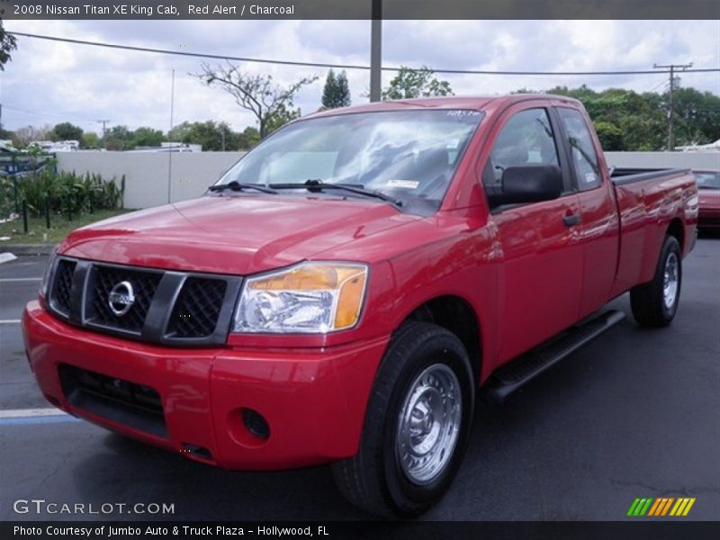 Red Alert / Charcoal 2008 Nissan Titan XE King Cab