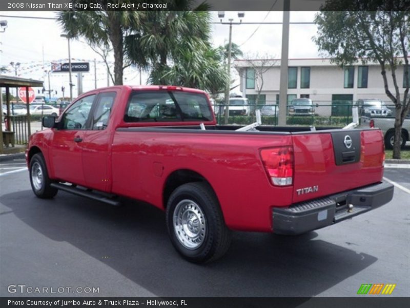 Red Alert / Charcoal 2008 Nissan Titan XE King Cab