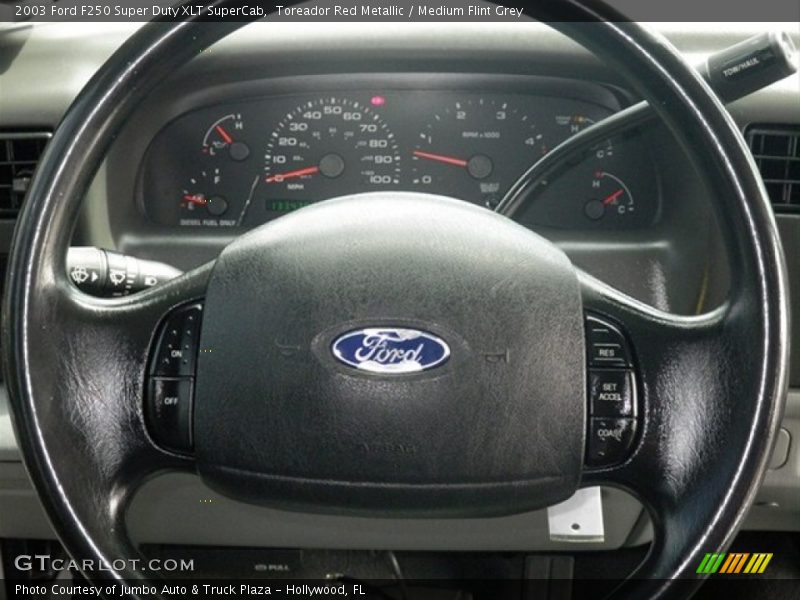 Toreador Red Metallic / Medium Flint Grey 2003 Ford F250 Super Duty XLT SuperCab