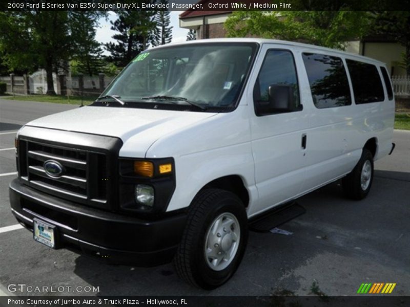 Oxford White / Medium Flint 2009 Ford E Series Van E350 Super Duty XL Extended Passenger