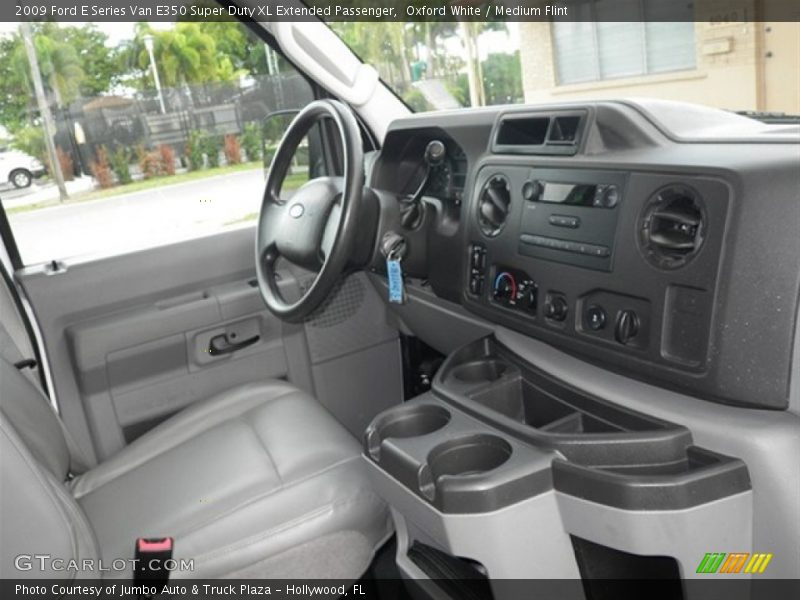Oxford White / Medium Flint 2009 Ford E Series Van E350 Super Duty XL Extended Passenger