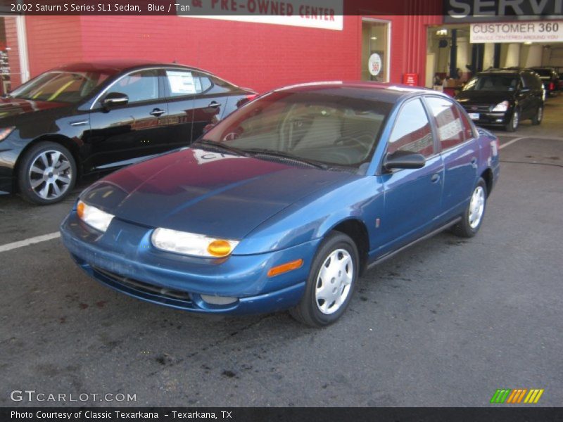 Blue / Tan 2002 Saturn S Series SL1 Sedan