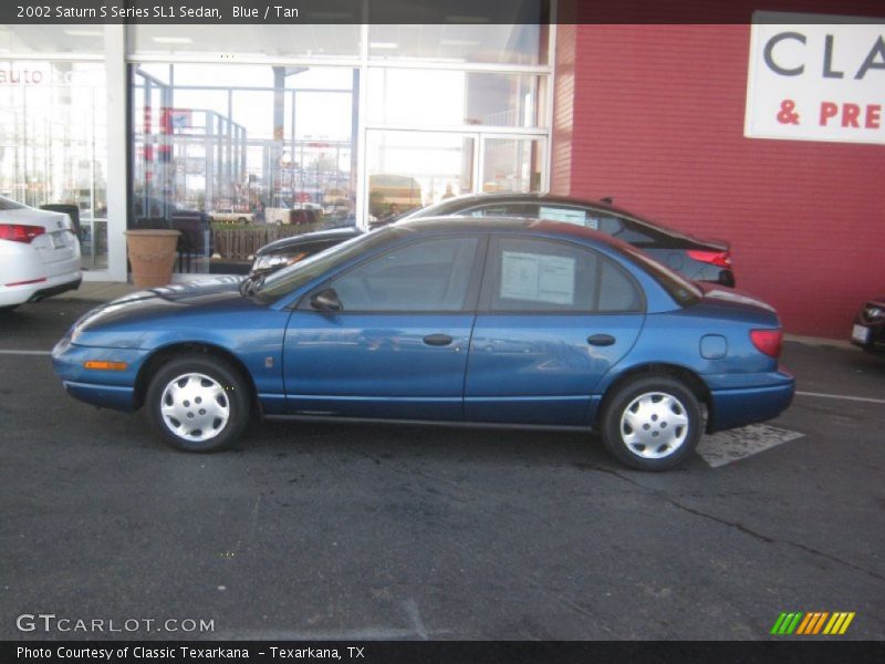 Blue / Tan 2002 Saturn S Series SL1 Sedan
