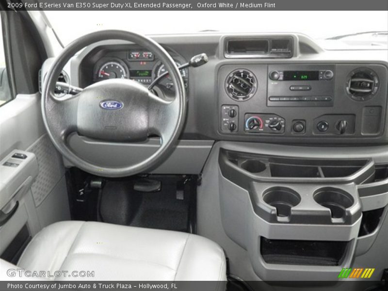 Oxford White / Medium Flint 2009 Ford E Series Van E350 Super Duty XL Extended Passenger