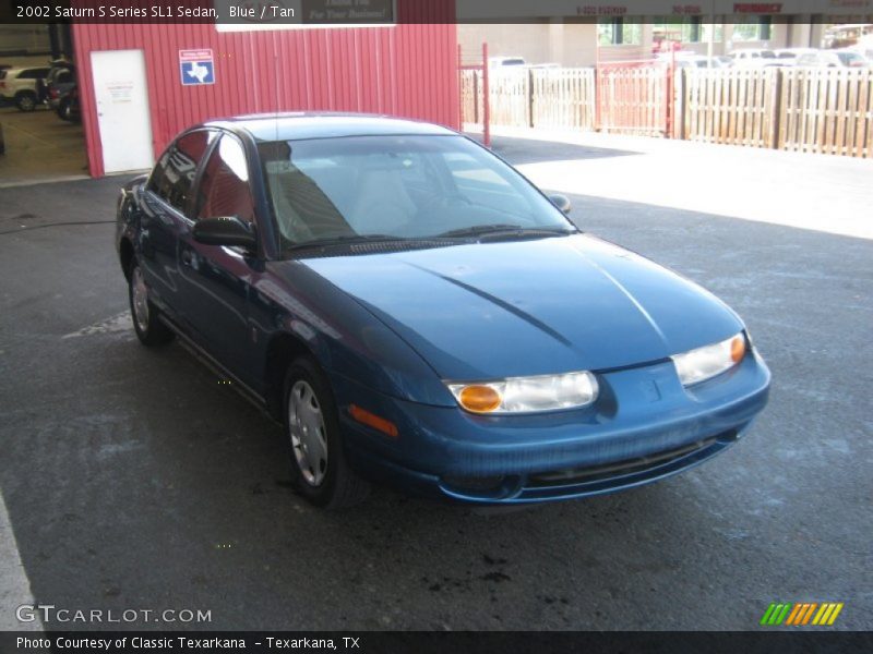 Blue / Tan 2002 Saturn S Series SL1 Sedan