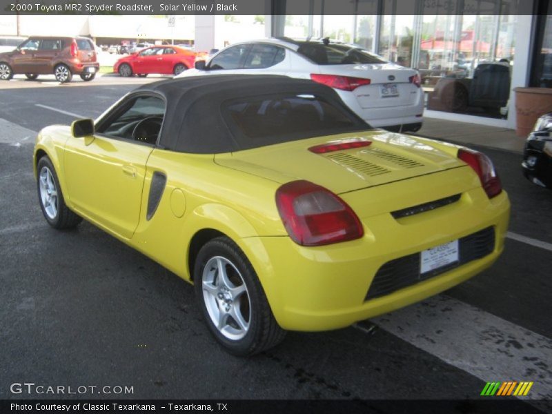 Solar Yellow / Black 2000 Toyota MR2 Spyder Roadster