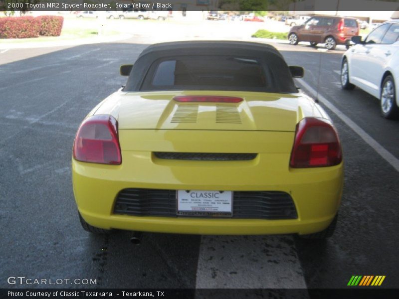 Solar Yellow / Black 2000 Toyota MR2 Spyder Roadster