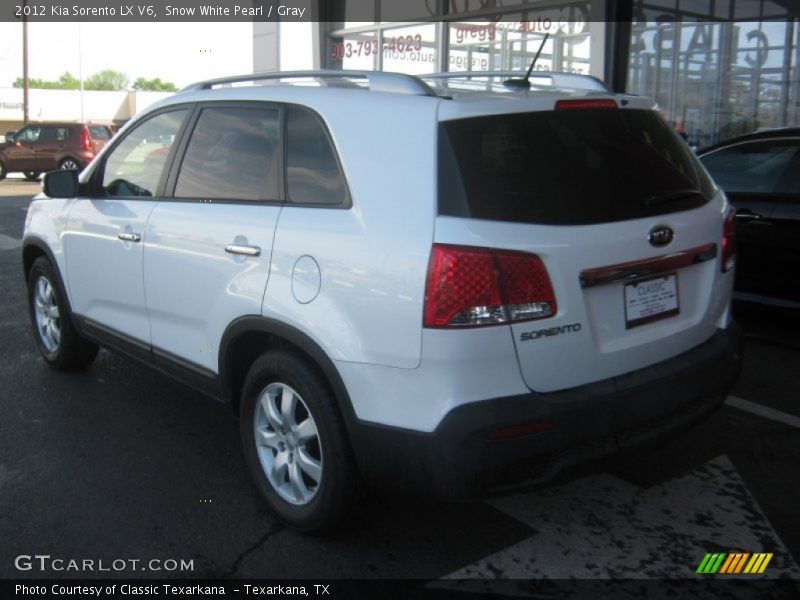 Snow White Pearl / Gray 2012 Kia Sorento LX V6