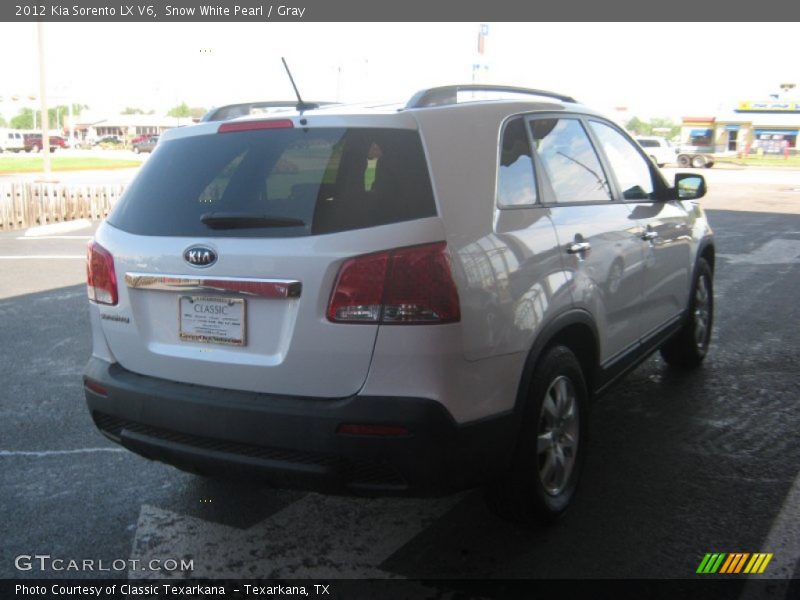 Snow White Pearl / Gray 2012 Kia Sorento LX V6
