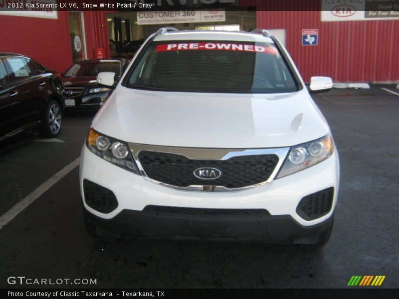 Snow White Pearl / Gray 2012 Kia Sorento LX V6