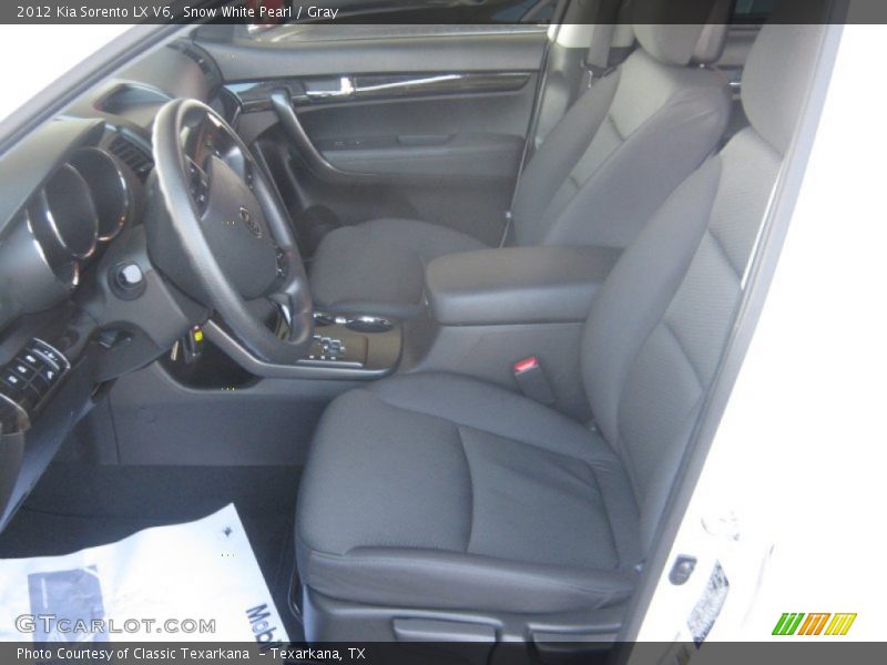 Snow White Pearl / Gray 2012 Kia Sorento LX V6