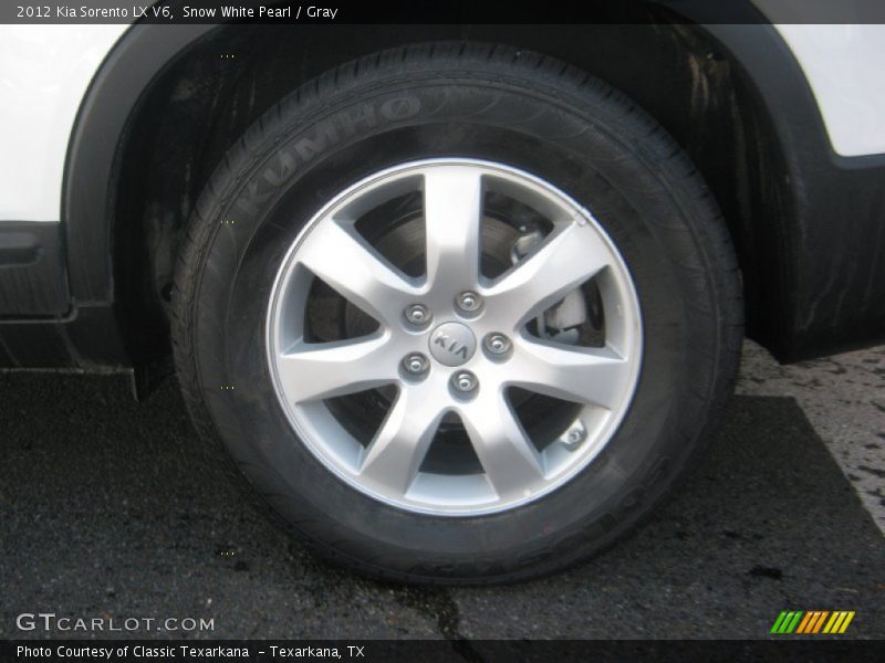 Snow White Pearl / Gray 2012 Kia Sorento LX V6