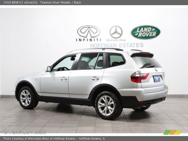 Titanium Silver Metallic / Black 2009 BMW X3 xDrive30i