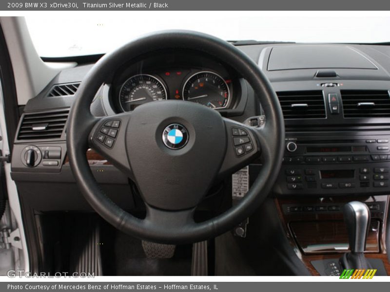 Titanium Silver Metallic / Black 2009 BMW X3 xDrive30i
