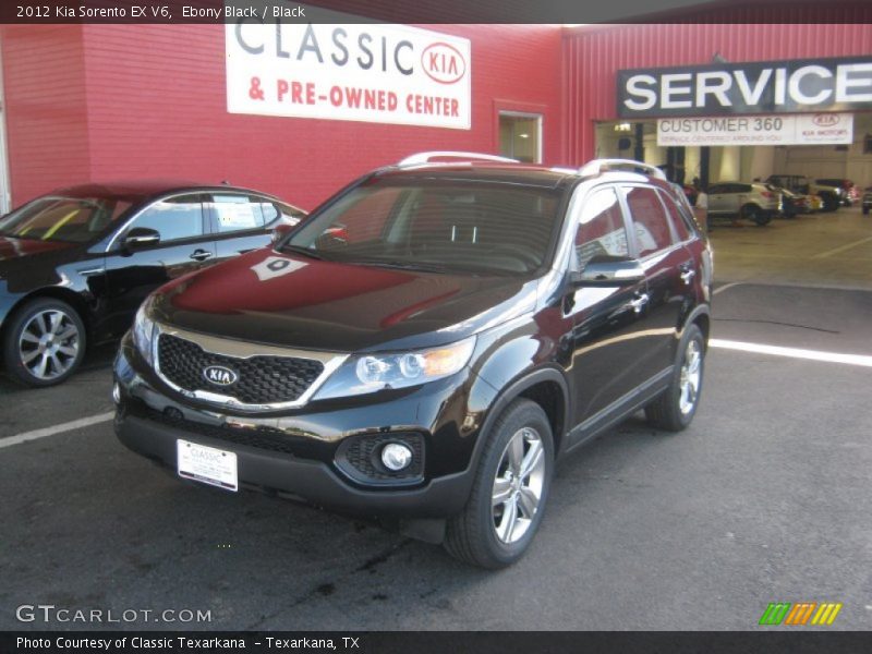 Ebony Black / Black 2012 Kia Sorento EX V6