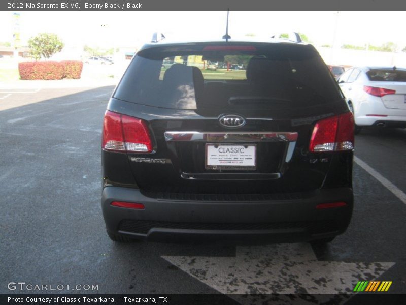 Ebony Black / Black 2012 Kia Sorento EX V6