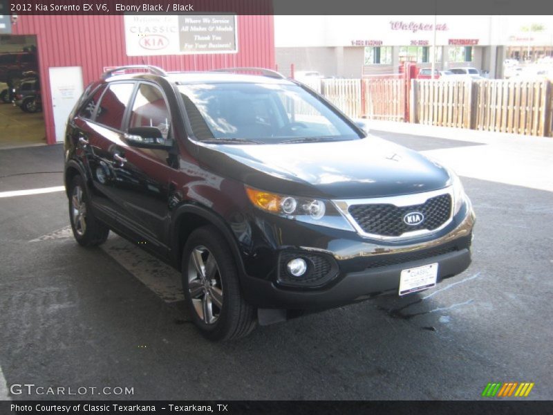 Ebony Black / Black 2012 Kia Sorento EX V6