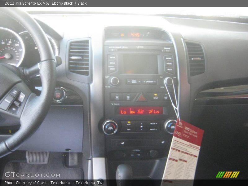 Ebony Black / Black 2012 Kia Sorento EX V6