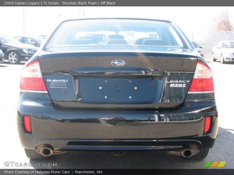 Obsidian Black Pearl / Off Black 2009 Subaru Legacy 2.5i Sedan