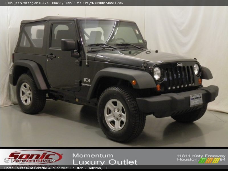 Black / Dark Slate Gray/Medium Slate Gray 2009 Jeep Wrangler X 4x4