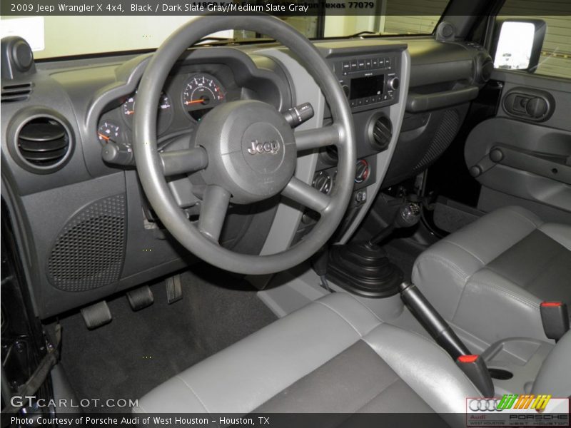 Black / Dark Slate Gray/Medium Slate Gray 2009 Jeep Wrangler X 4x4