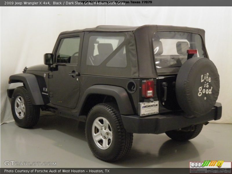 Black / Dark Slate Gray/Medium Slate Gray 2009 Jeep Wrangler X 4x4