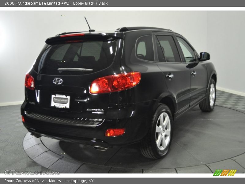 Ebony Black / Black 2008 Hyundai Santa Fe Limited 4WD