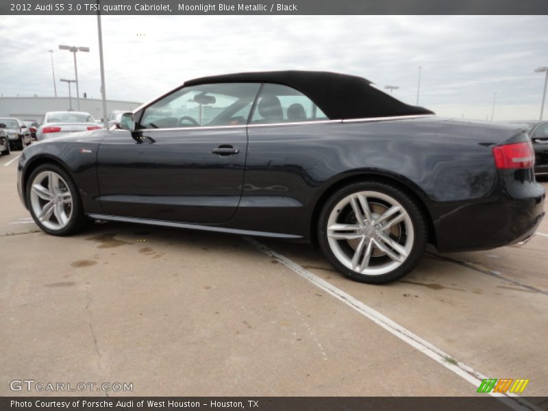 Moonlight Blue Metallic / Black 2012 Audi S5 3.0 TFSI quattro Cabriolet