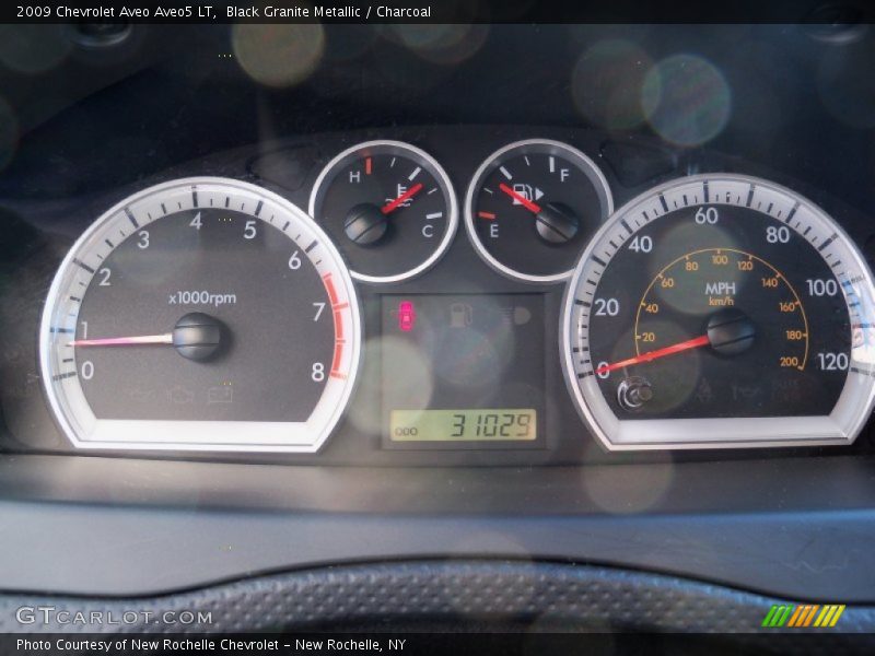 Black Granite Metallic / Charcoal 2009 Chevrolet Aveo Aveo5 LT