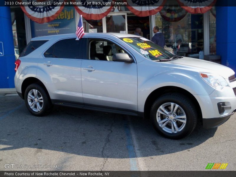 Silver Ice Metallic / Jet Black/Light Titanium 2010 Chevrolet Equinox LS