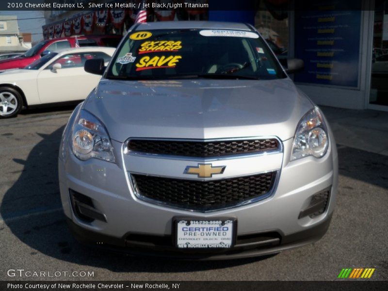 Silver Ice Metallic / Jet Black/Light Titanium 2010 Chevrolet Equinox LS