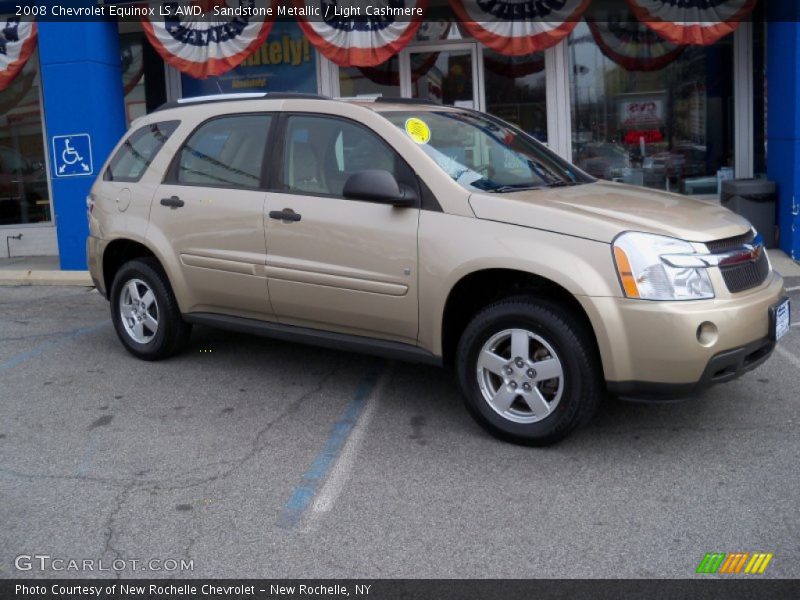 Sandstone Metallic / Light Cashmere 2008 Chevrolet Equinox LS AWD