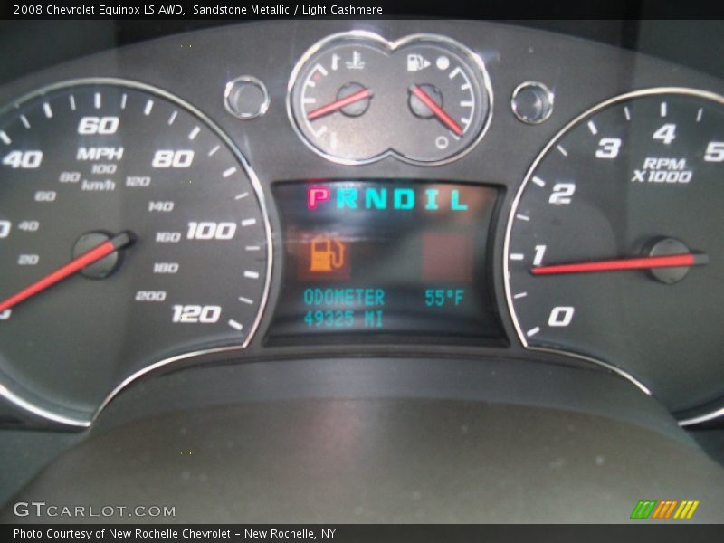 Sandstone Metallic / Light Cashmere 2008 Chevrolet Equinox LS AWD