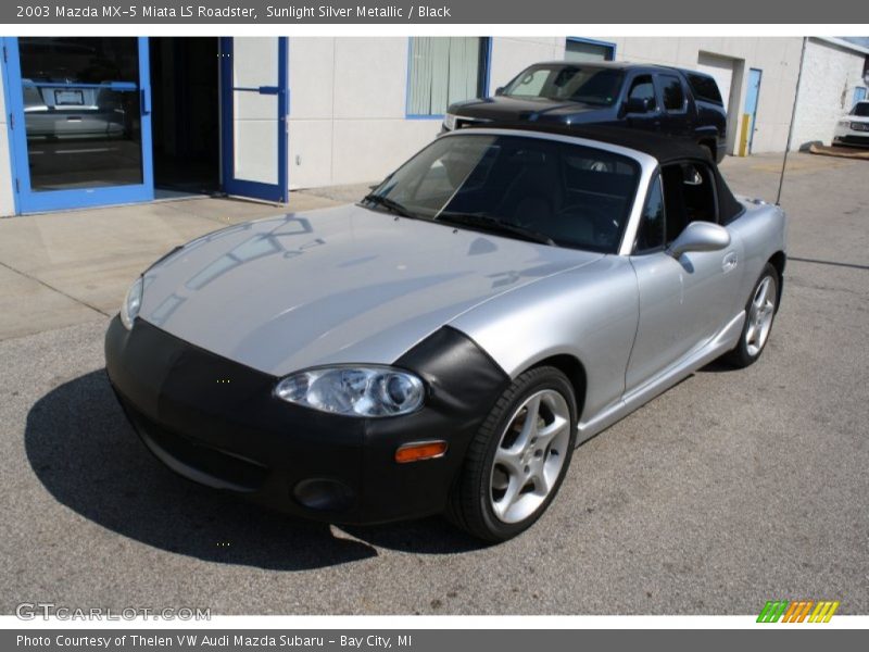 Sunlight Silver Metallic / Black 2003 Mazda MX-5 Miata LS Roadster