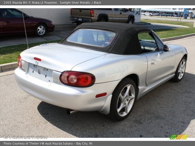 Sunlight Silver Metallic / Black 2003 Mazda MX-5 Miata LS Roadster