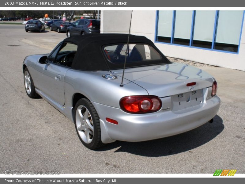 Sunlight Silver Metallic / Black 2003 Mazda MX-5 Miata LS Roadster