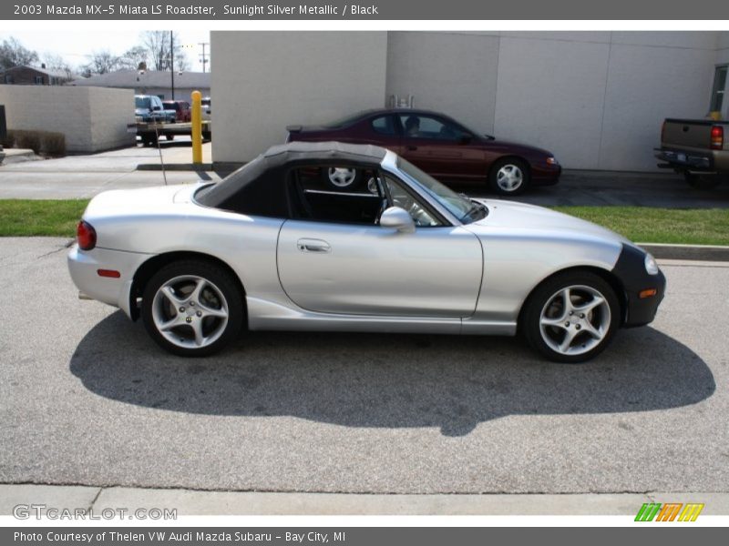 Sunlight Silver Metallic / Black 2003 Mazda MX-5 Miata LS Roadster
