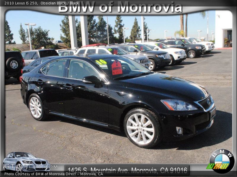 Obsidian Black / Black 2010 Lexus IS 250