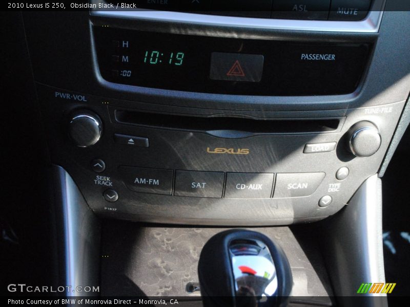 Obsidian Black / Black 2010 Lexus IS 250