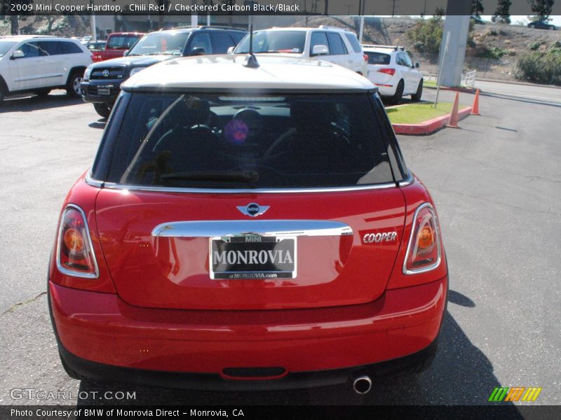 Chili Red / Checkered Carbon Black/Black 2009 Mini Cooper Hardtop
