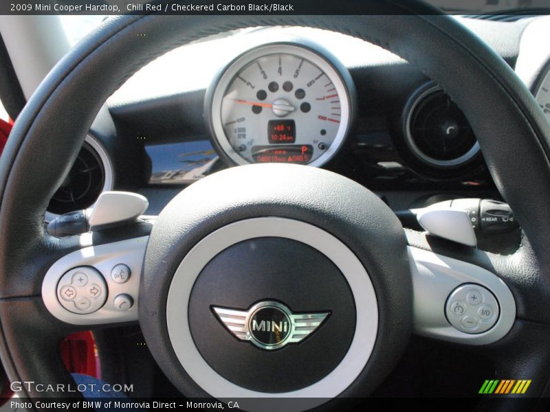 Chili Red / Checkered Carbon Black/Black 2009 Mini Cooper Hardtop