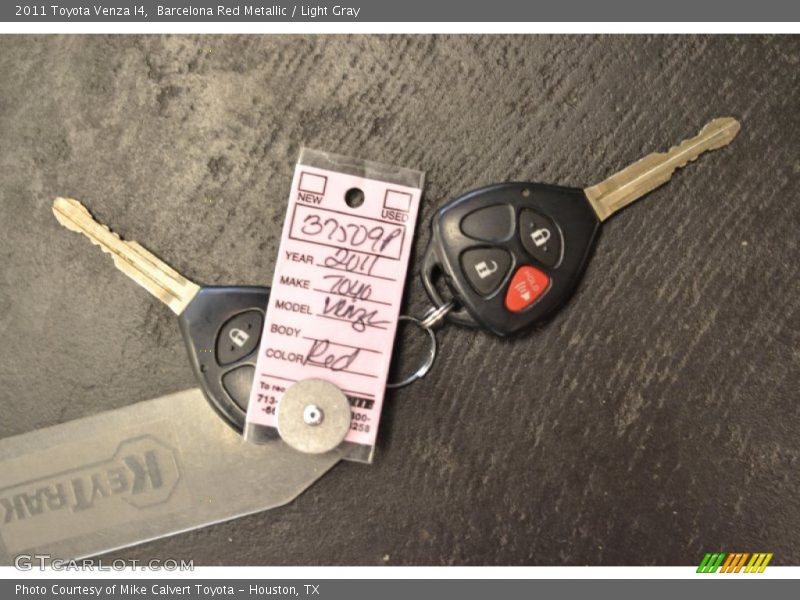 Barcelona Red Metallic / Light Gray 2011 Toyota Venza I4