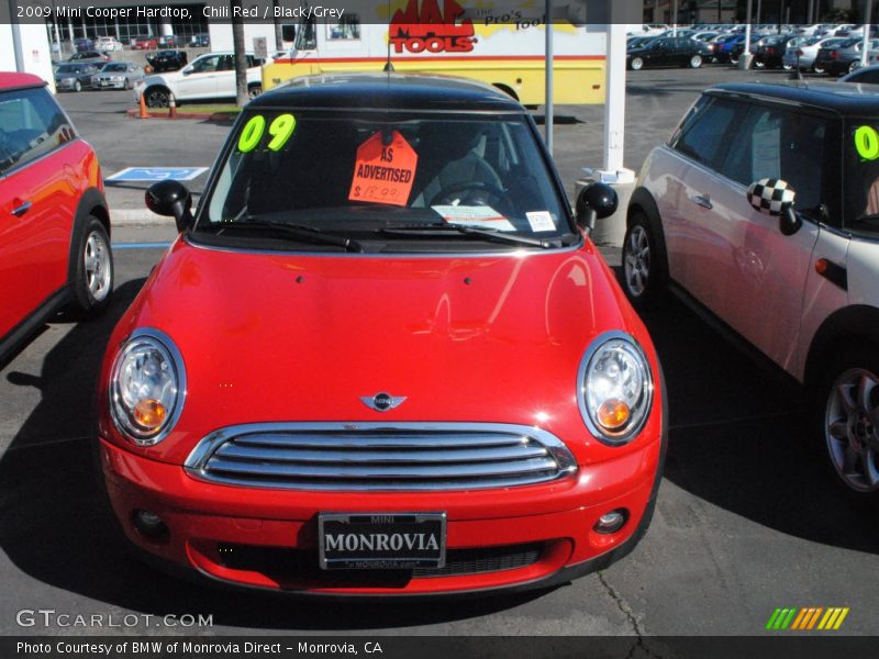Chili Red / Black/Grey 2009 Mini Cooper Hardtop