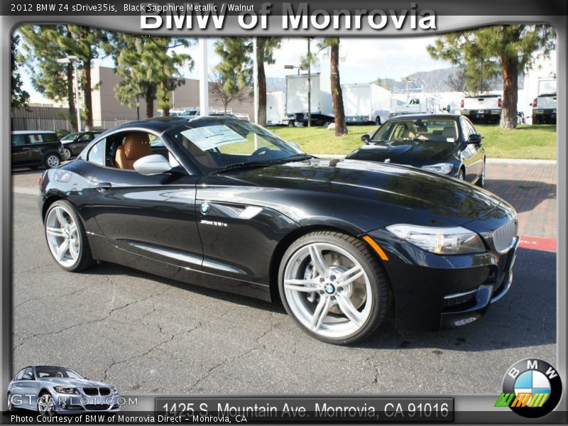 Black Sapphire Metallic / Walnut 2012 BMW Z4 sDrive35is