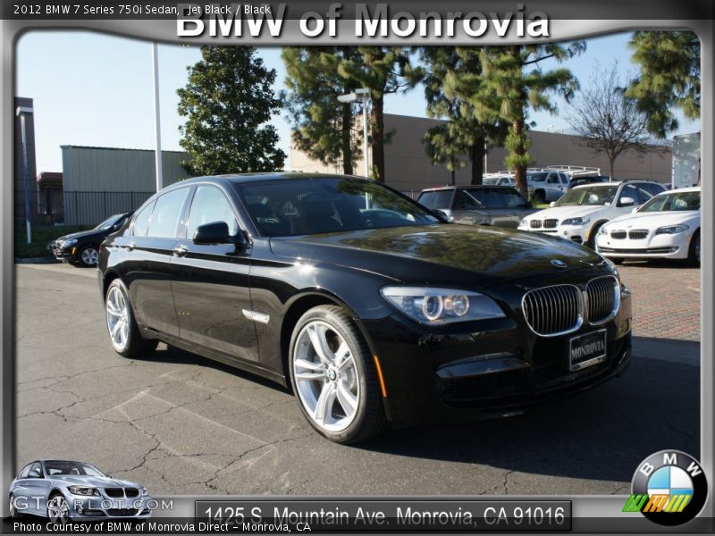 Jet Black / Black 2012 BMW 7 Series 750i Sedan