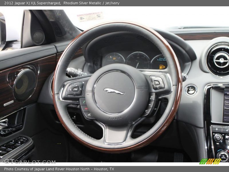 Rhodium Silver Metallic / Jet/Ivory 2012 Jaguar XJ XJL Supercharged