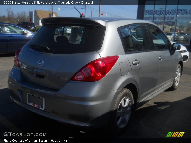 Magnetic Gray / Charcoal 2009 Nissan Versa 1.8 SL Hatchback