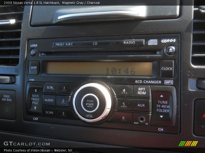 Magnetic Gray / Charcoal 2009 Nissan Versa 1.8 SL Hatchback